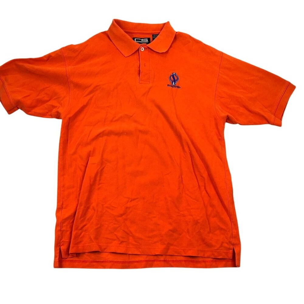 Syracuse Orange Basketball Men's Polo Shirt Large Short Sleeve Casual